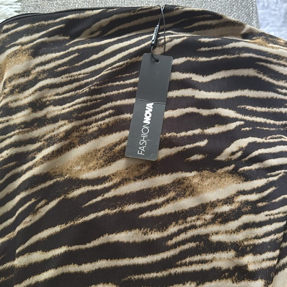 Zebra Tube mesh fitted stretchy maxi midi dress - Picture 6 of 6